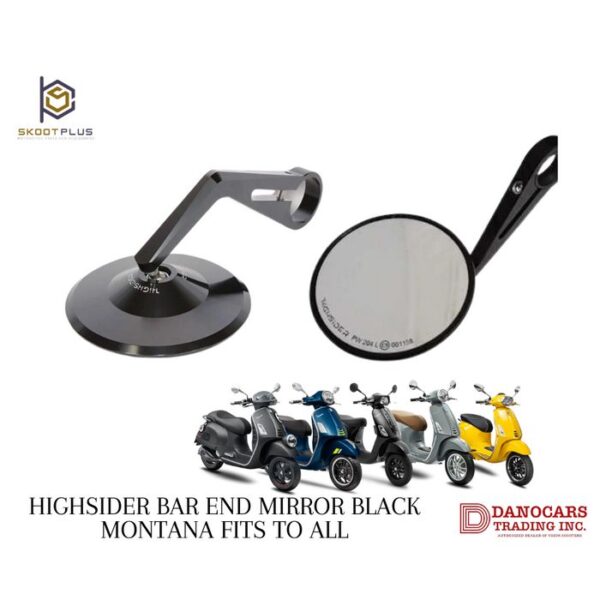 HighSider Bar End Mirror Black Montana Fits to All